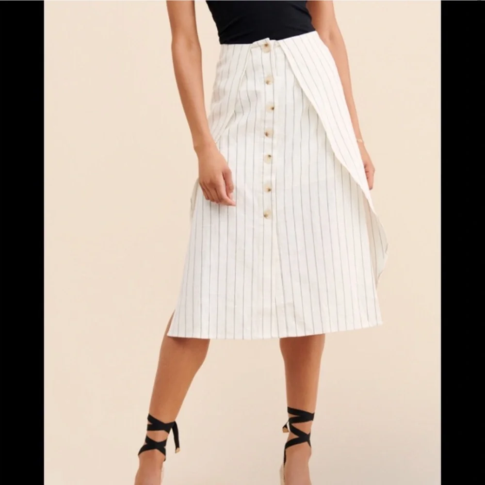 NWT Lost + Wonder Linen and Cotton Stripe Skirt size small - Picture 1 of 10
